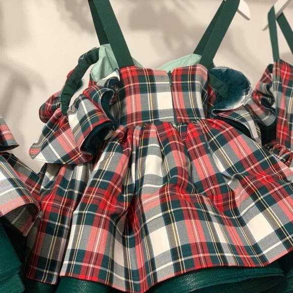 ACCEPTING OFFERS Posh Cheeks Girl Holiday Plaid Dress New - Picture 11 of 13